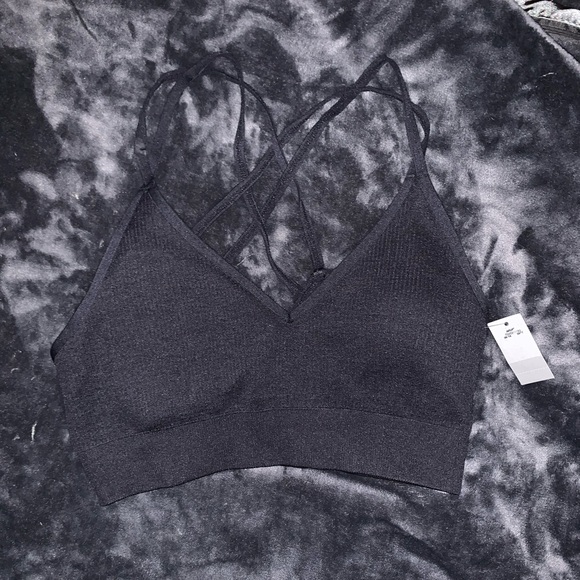 American Eagle Outfitters Other - NEW aerie Chill Play Move Black Strappy Bralette M
